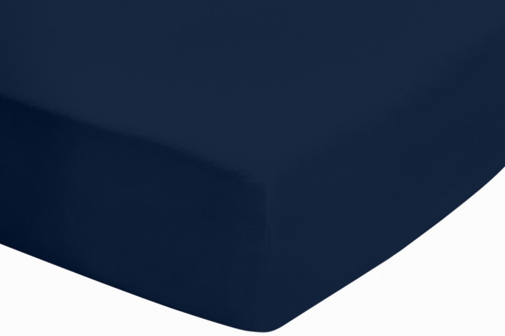 Drap housse 120x190 bleu marine bonnet 30